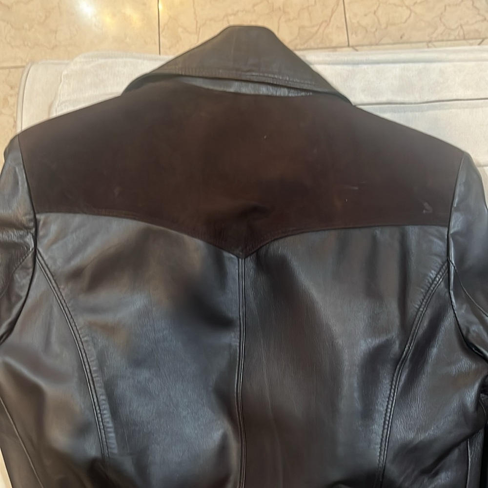 Mac Hill Pretty 100% Leather Brown Jacket - image 8